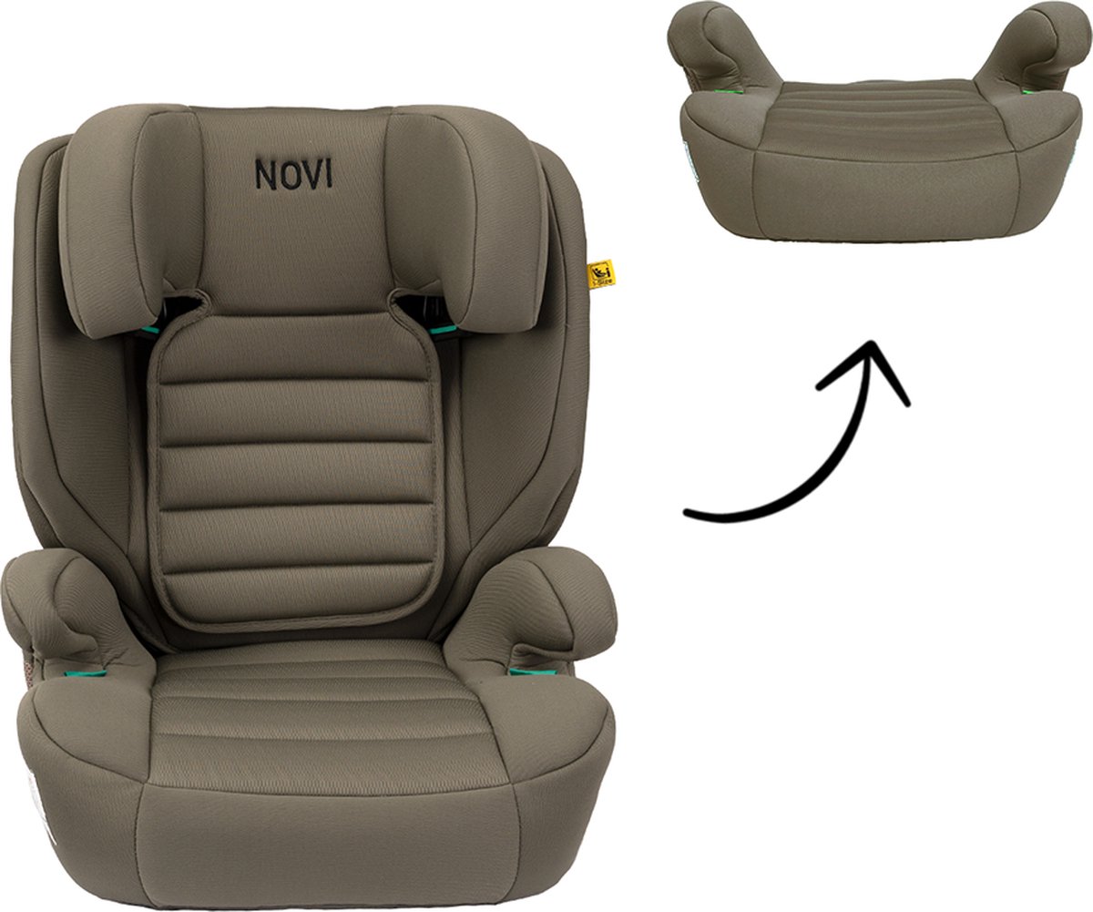 Bol.com Novi Baby James Premium Autostoel - i-Size - Gordel - Donker Taupe aanbieding