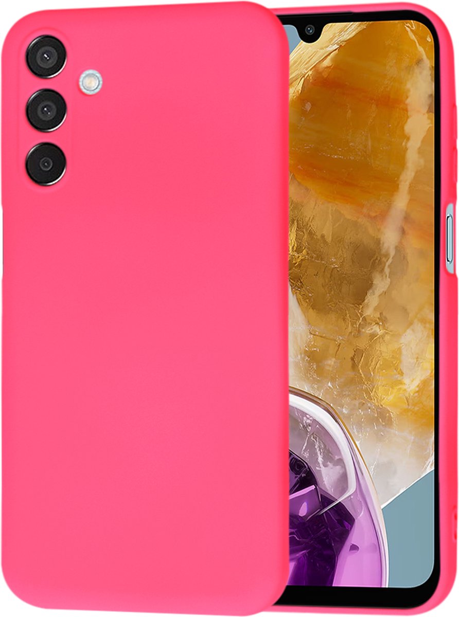 Techsuit Soft Flex Silicone Back Cover hoesje voor Samsung Galaxy M15 - Hot Pink