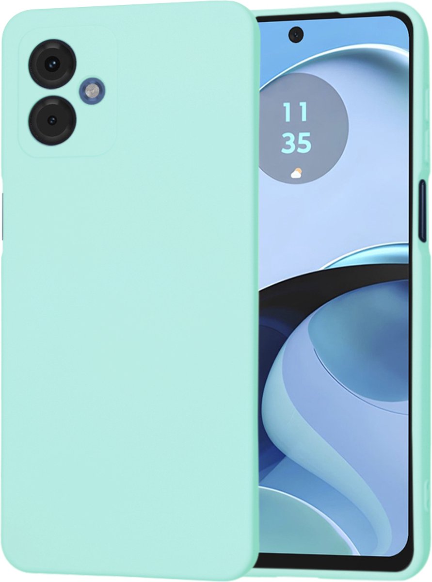 Techsuit Soft Flex Silicone Back Cover hoesje voor Motorola Moto G14 - Sea Blue