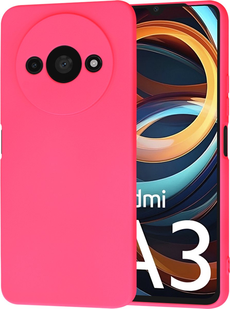 Techsuit Soft Flex Silicone Back Cover hoesje voor Xiaomi Redmi A3 - Hot Pink