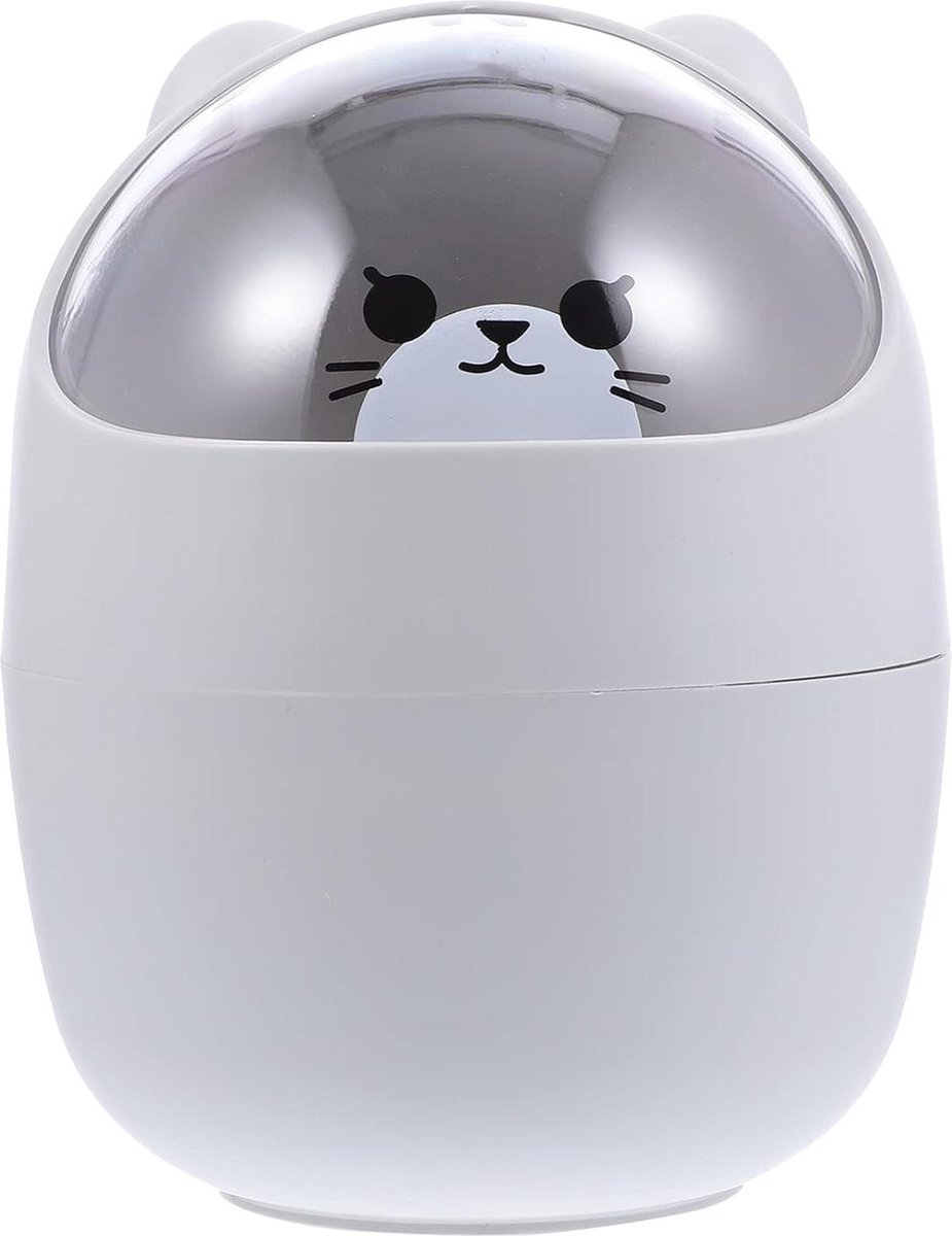 Goedkoopste Prullenbak met kanteldeksel voor dieren en cosmetica - kunststof afvalcontainer - vuilnisemmer voor keuken, kantoor, badkamer