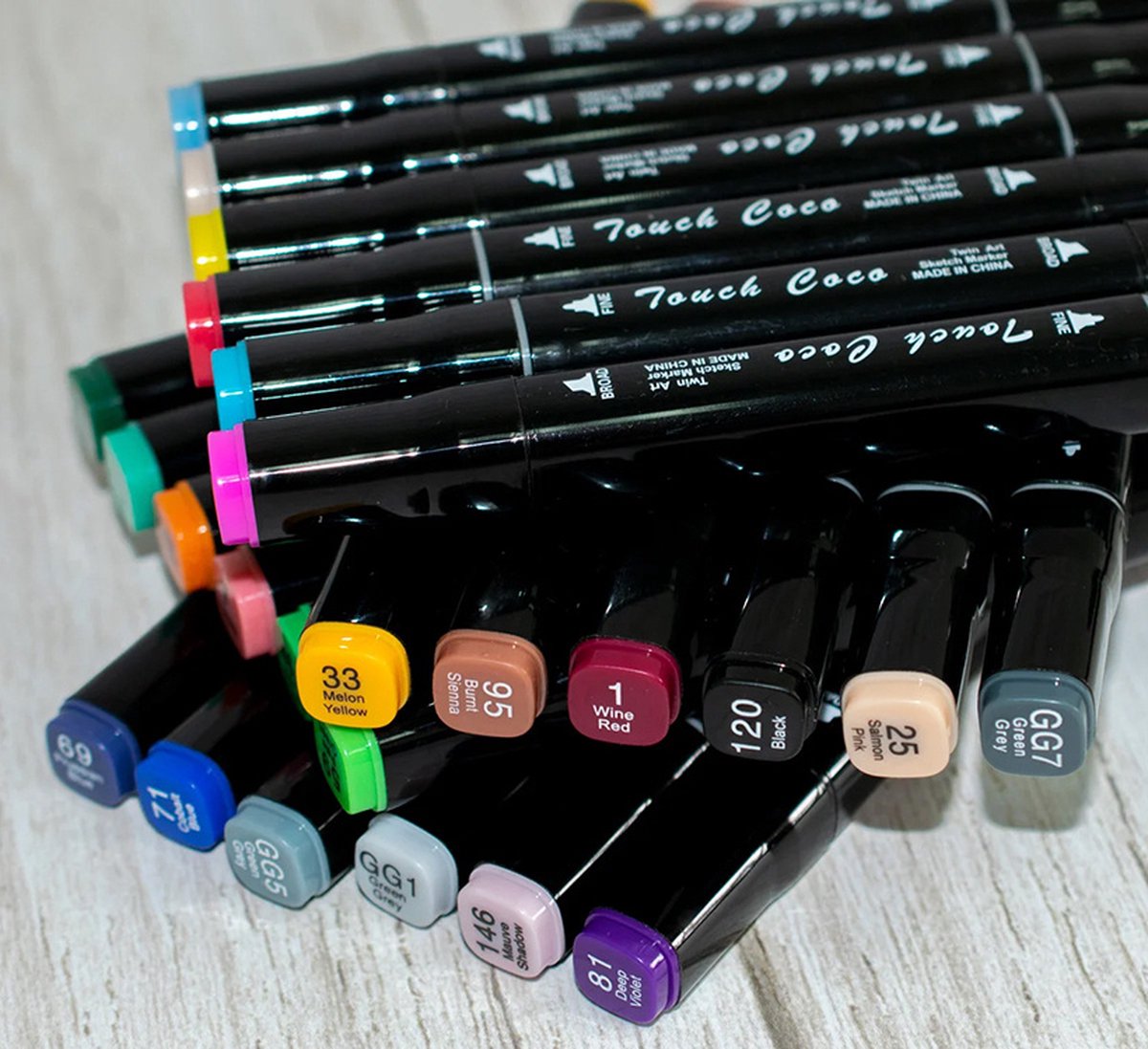 Playos® - Alcohol Markers - 168 Stuks - Inclusief Opbergtas en Base Playos® - Alcohol Markers - 168 Stuks - Inclusief Opbergtas en Base