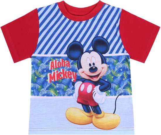 Rood-blauw Mickey Mouse T-shirt DISNEY