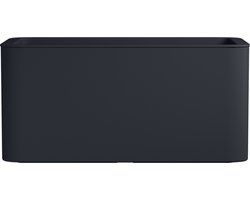 Florus Jive Terrace 80cm - Grote Staande Plantenbak voor Binnen & Buiten - 100% Gerecycled Plastic - L78 x W39 x H37.2 cm - Antraciet