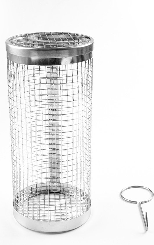 Ronde roestvrijstalen BBQ-grillrooster, bakplaat voor camping, picknick, tuin (28 cm