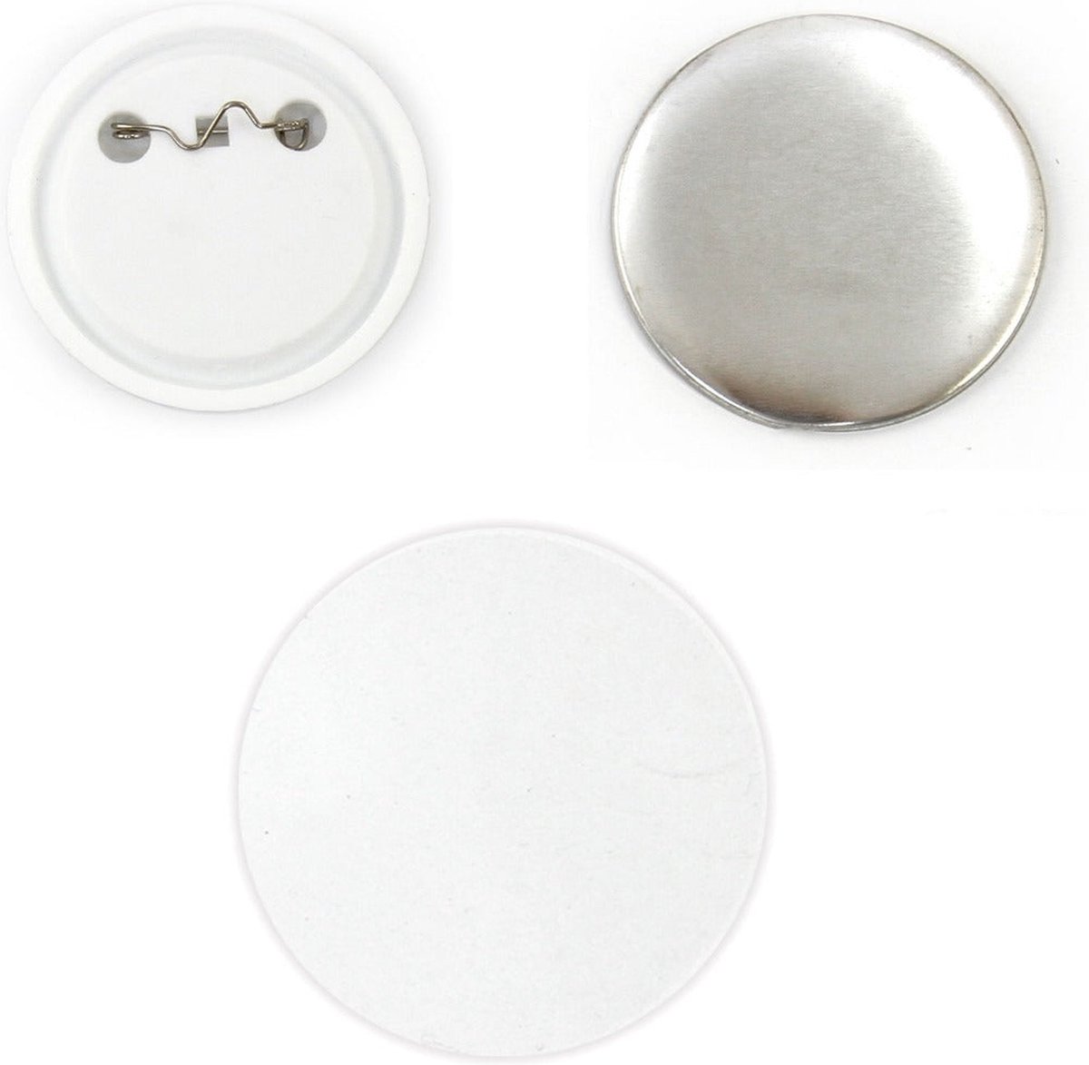 PixMax PixMax 25mm Badge Components for Pin Button Badge Pressing (100 Pack)