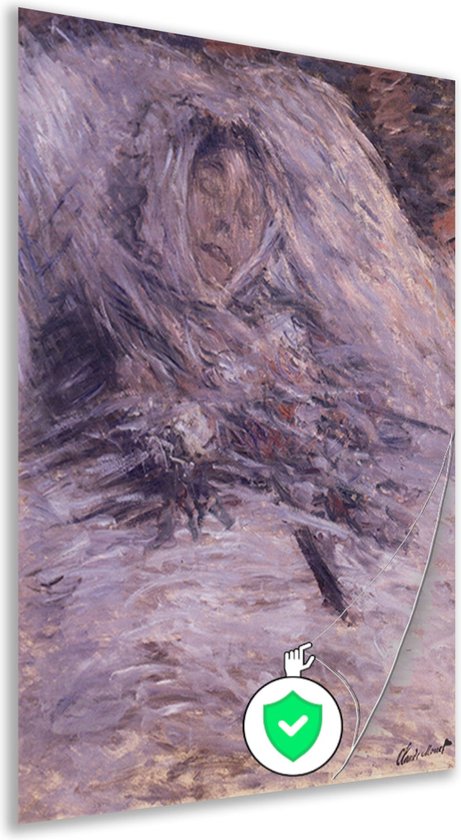 Camille Monet op haar sterfbed - Claude Monet muurdecoratie - Portret wanddecoratie - Poster Sneeuw - Wanddecoratie klassiek - Poster woonkamer - Kantoor decoratie poster 60x90 cm
