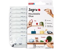 Sugru kneedbare lijm van tesa, 8-pack (8 x 3,5 g) in wit
