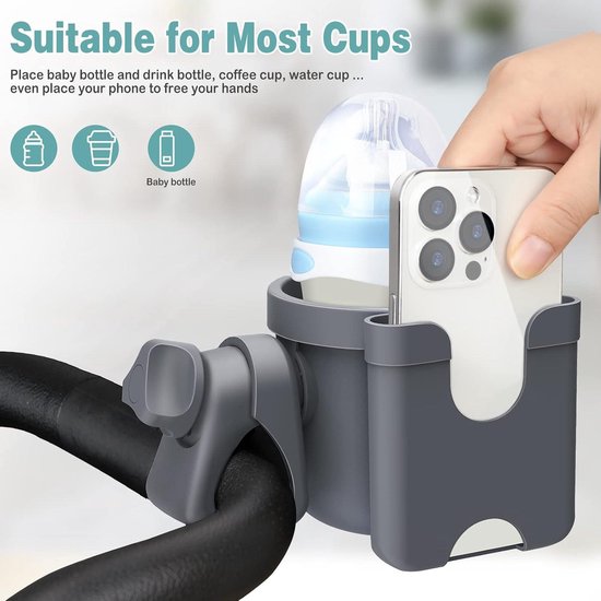 Kikkerland Leren Koffiehouder Voor Fiets – Bruin – Past Op De Meeste Sturen – S, M, L