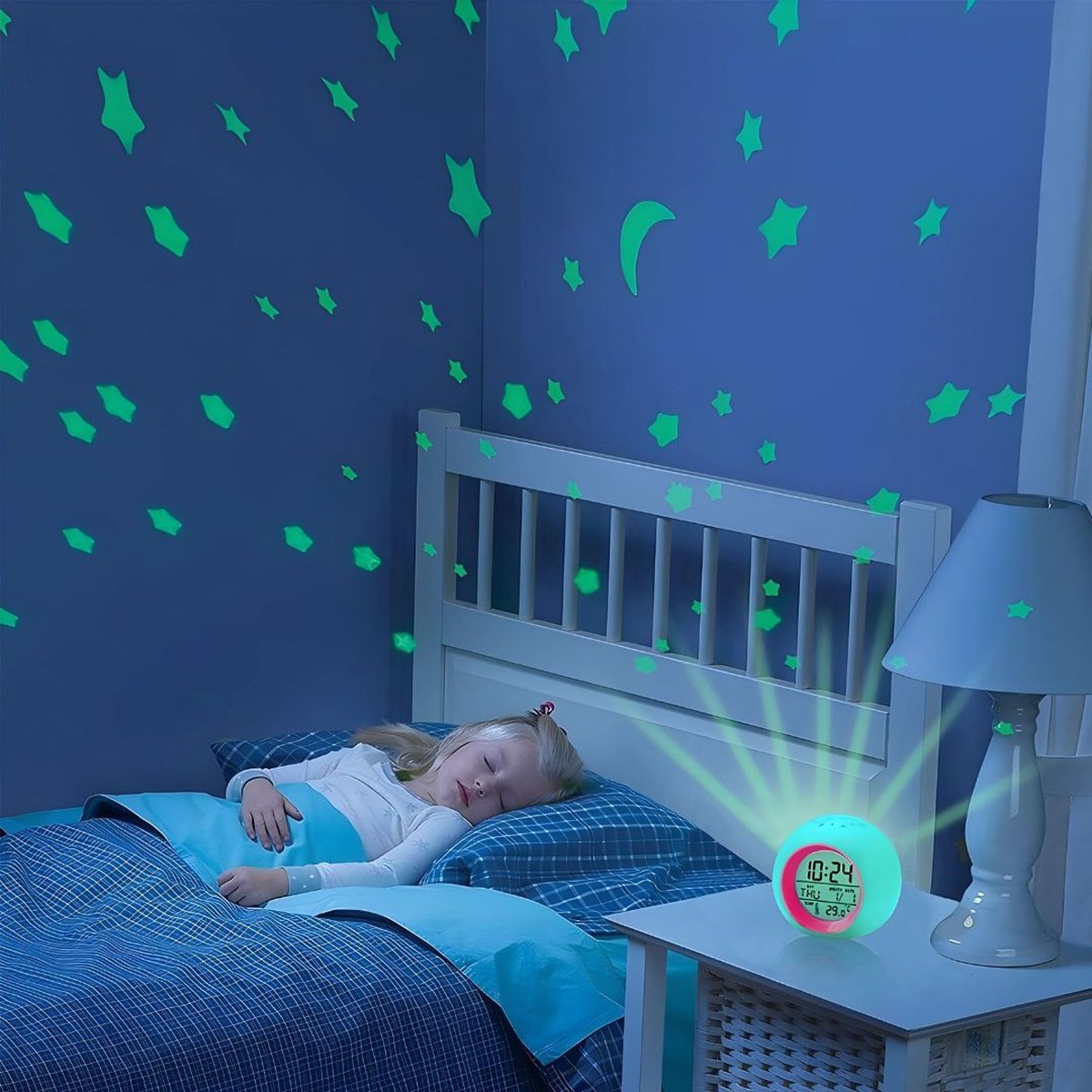 DD Kinderwekker - Digitale Wekker Slaapkamer - Slaaptrainer Kinderen - 7 Kleurig
