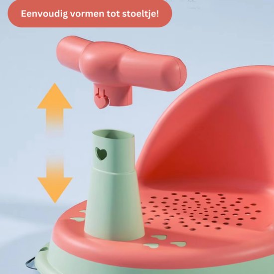 Twinky® Badzitje voor Baby Incl. 4 zuignappen - Badring met Stuur - Hoge rugsteun - Vanaf 6 maanden - Bath Seat van Merkloos — afbeelding 2