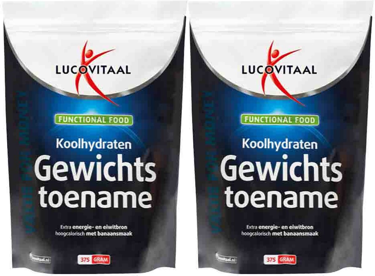 Goedkoopste 2x Lucovitaal Koolhydraten Gewichtstoename Poeder 375 gr