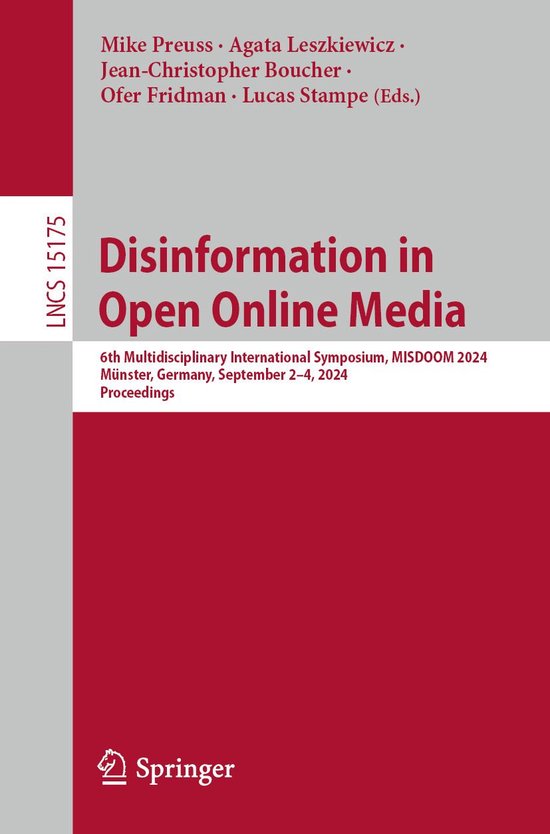 Springer Nature Proceedings Computer Science - Disinformatio ... - cover
