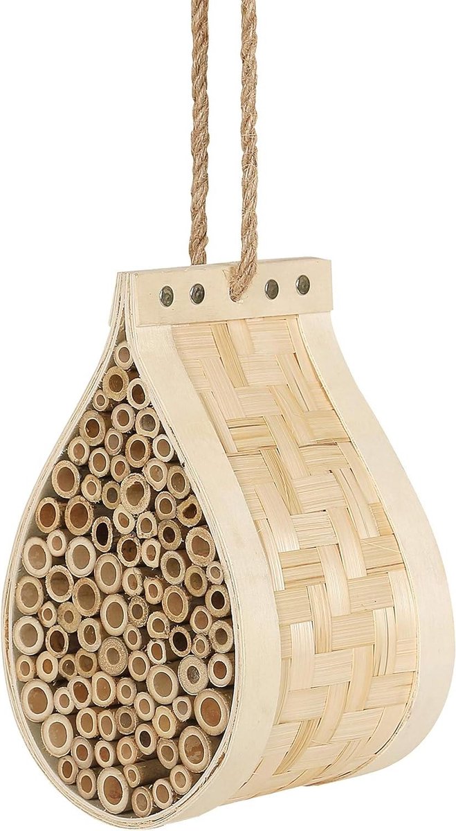 Bijenhotel 21 x 12 x 125 cm bamboe multiplex naturel Natura Udine insectenhotel