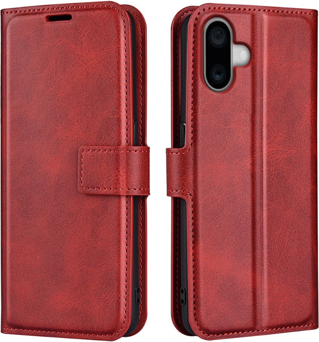 Coverup Hoesje - Geschikt voor iPhone 16 Hoesje - Coverup Deluxe Book Case - Rood