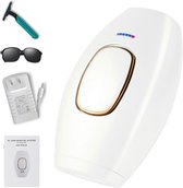 Bol.com Laser Ontharingsapparaat Incl. Scheermes & UV-Zonnebril - Epileerapparaat Dames - Epilator - IPL Ontharingsapparaten - Wit aanbieding