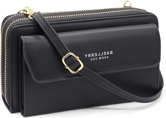 FANDARE Meisje telefoontas dames schoudertas handtas portemonnee draagbare schoudertas voor winkelen feest school reizen schooltas waterdichte tas PU leer, Roze, L, Elegant