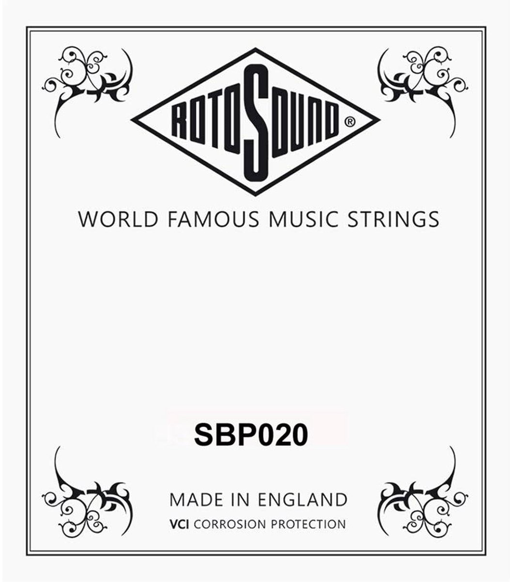 Rotosound SBP020 .020 snaar for elektrisch bass, stainless steel