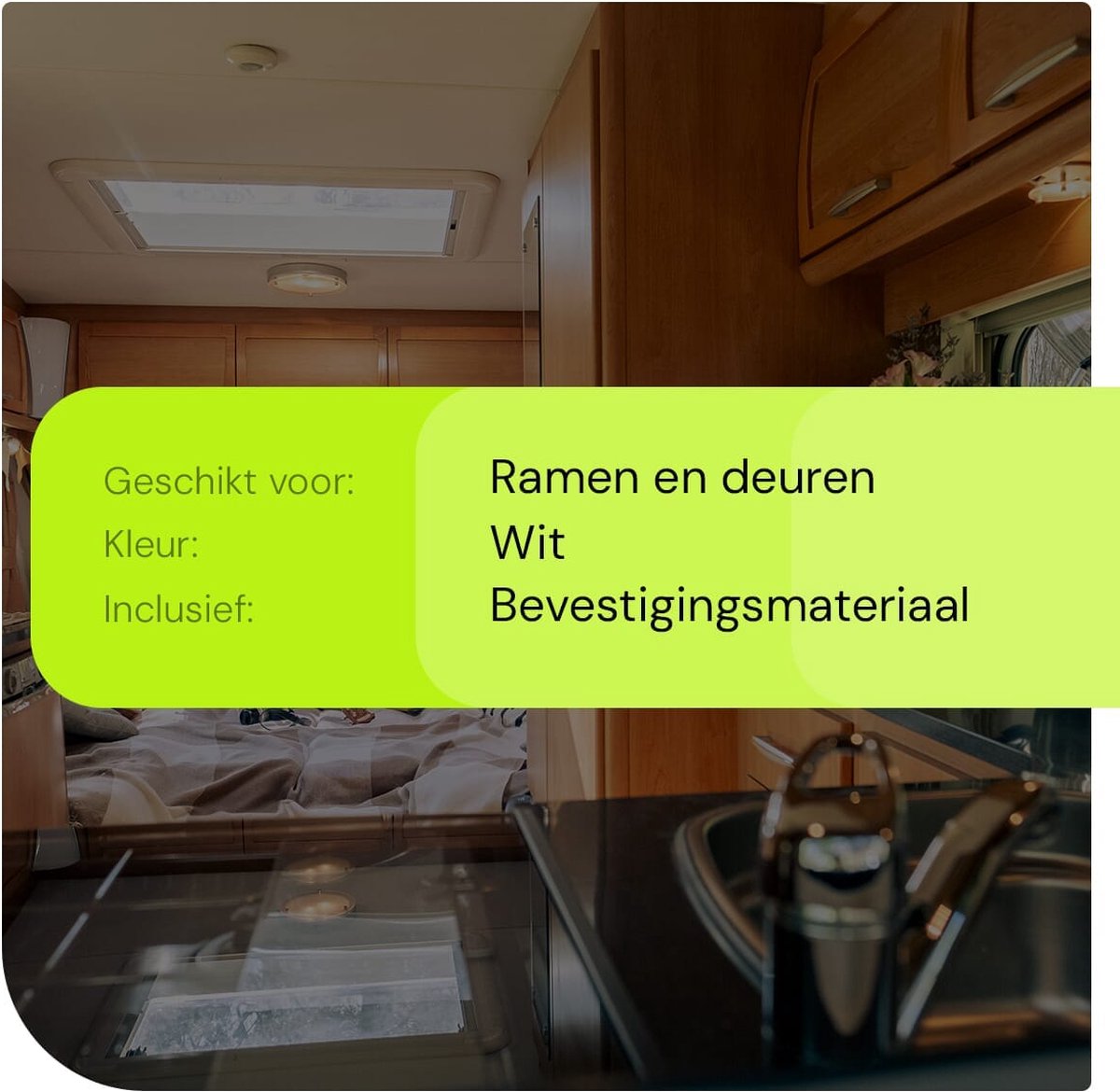 Raamvastzetter en Deurvastzetter 16cm - met Bevestigingsmateriaal - Wit thumbnail 2