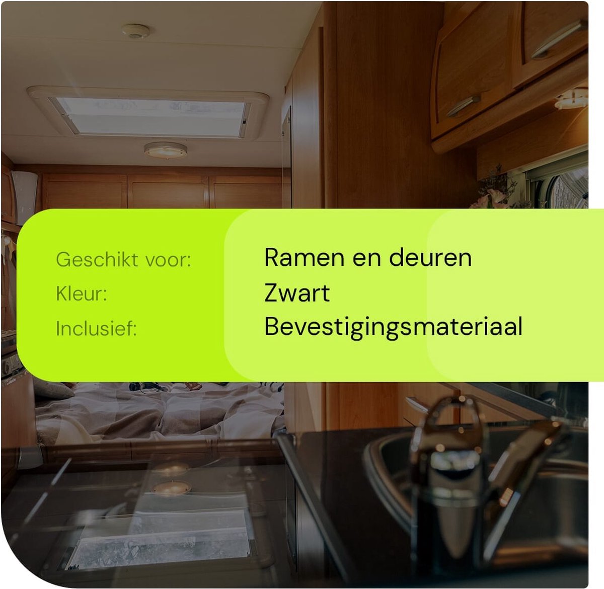 Raamvastzetter - Zwarte Windhaak 16cm thumbnail 2