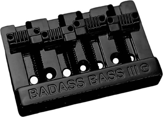 Create idea 4 Saiten Bassgitarre Brücke Professionelle Metall Viersaitige Bassbrücke für 4-Saiten Jazz Bass E-Bass Gitarre Präzisionsbass (Schwarz