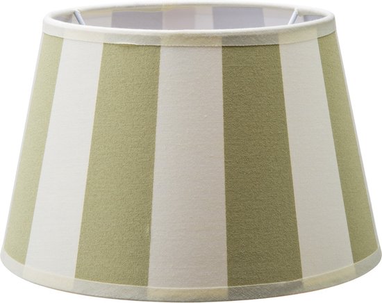 Foto: Home sweet home stoffen striped lampenkap conisch wit groen minimalistische stijl 20 x 15 x 13 cm e27 fitting voor tafellampen voor woonkamer en slaapkamer