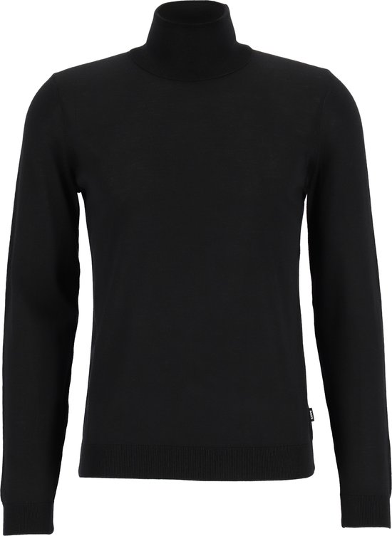 COOFANDY Heren rolkraag pullover lange mouwen slim fit gebreide trui basic turtleneckpullover sweater vlechtpatroon, Donkerblauw, XL