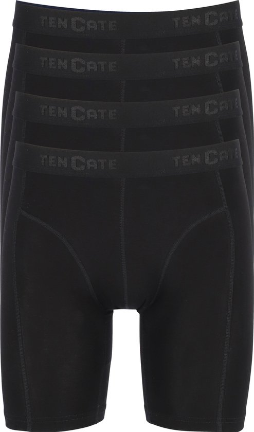 ten Cate Basics men shorts longs en viscose de bambou (pack de 4) - boxers pour hommes jambes longues - noir - Taille: M