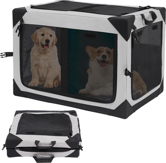 Kleine Hond Kat Drager TROLLEY met wielen, rugzak voor kleine honden Katten, telescopische handgreep, zakken voor accessoires, blauw