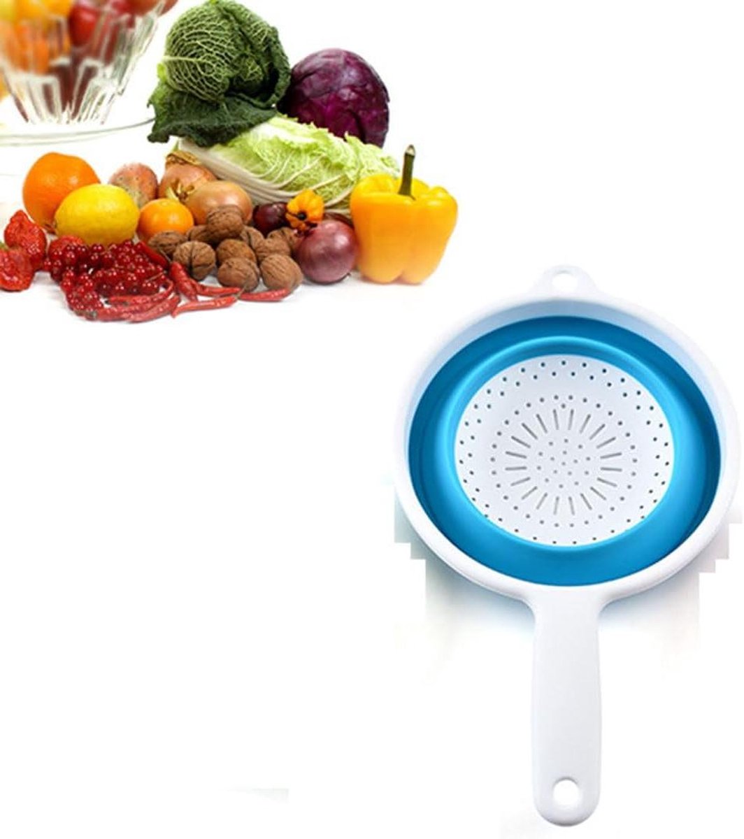 long-sleeve ontledigingsvoertuig, gemakkelijk in de hand te nemen voor afvoeren, kan worden gebruikt om groenten, fruit, noedels (plastic, blauw, een stuk) schoon te maken