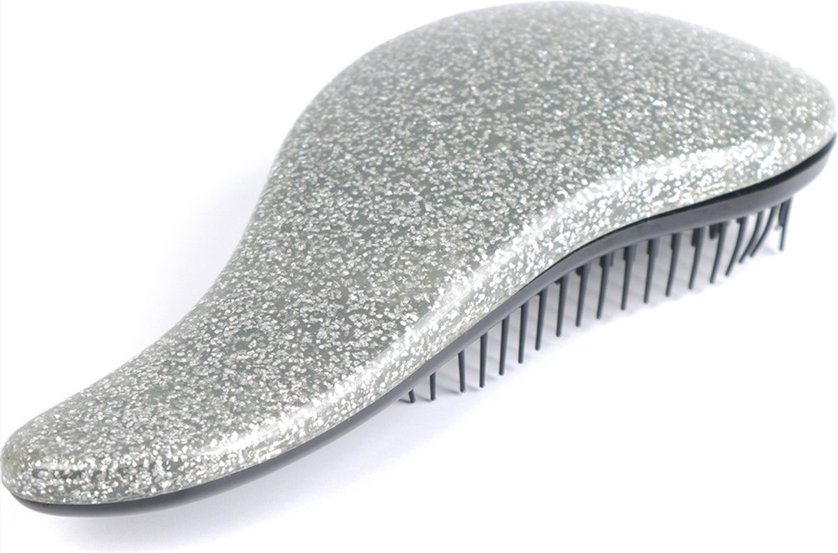 Scoby - Anti Klit Borstel - Haarborstel - Anti klit - Hairbrush - Compacte borstel - Haar borstel - Zilver