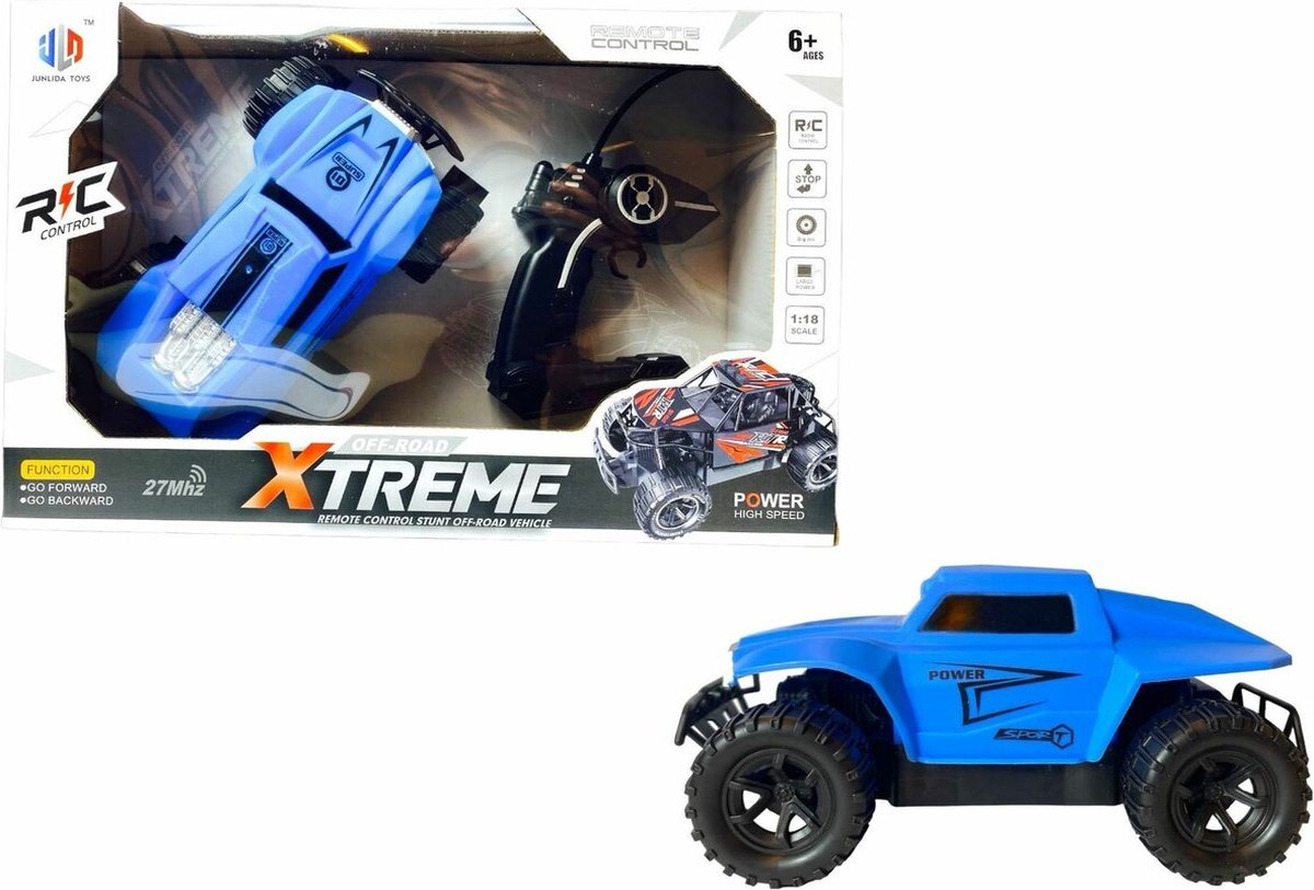 TKKJ RC XTREME Radiografisch bestuurbare Auto blauw voor kinderen vanaf 3 jaar