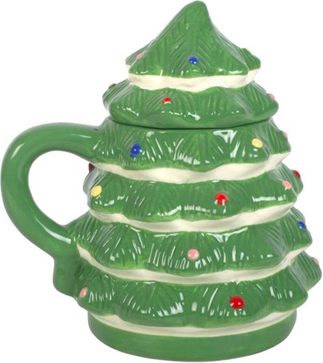Kerstboom mok - kerst mok - kerstcadeau - christmas tree mug - kerstmis decoratie - green