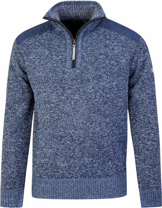 STØRVIK Liam Pull en maille fine pour homme - Doublé Teddy - Taille M - Blauw
