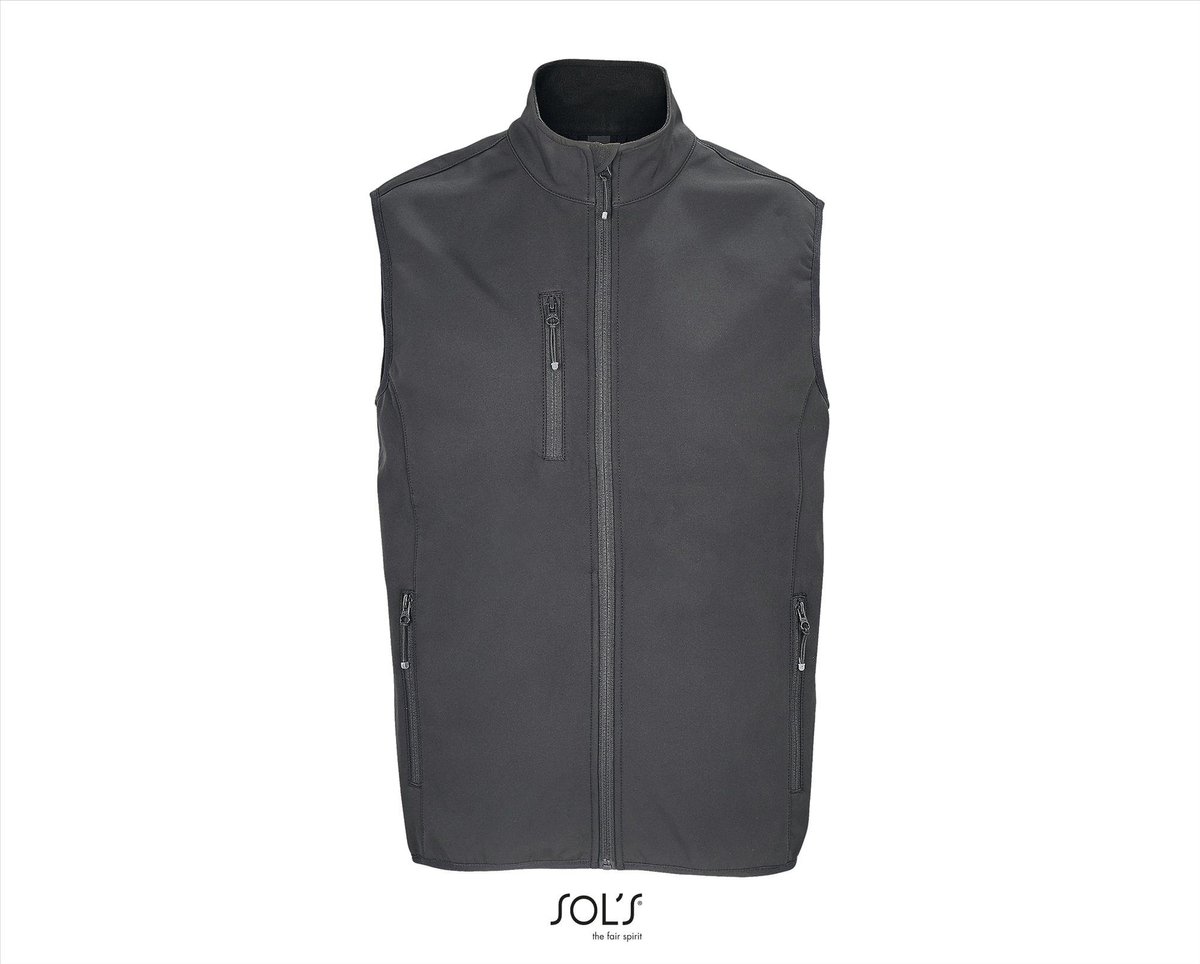 SOL'S Men´s Falcon Zipped Softshell Bodywarmer L03825 - Charcoal Grey (Solid) - XXL