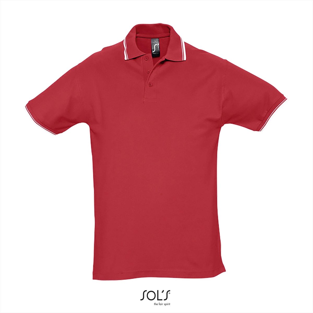 SOL'S Contrast-Polo Practice L585 - Red/White - S