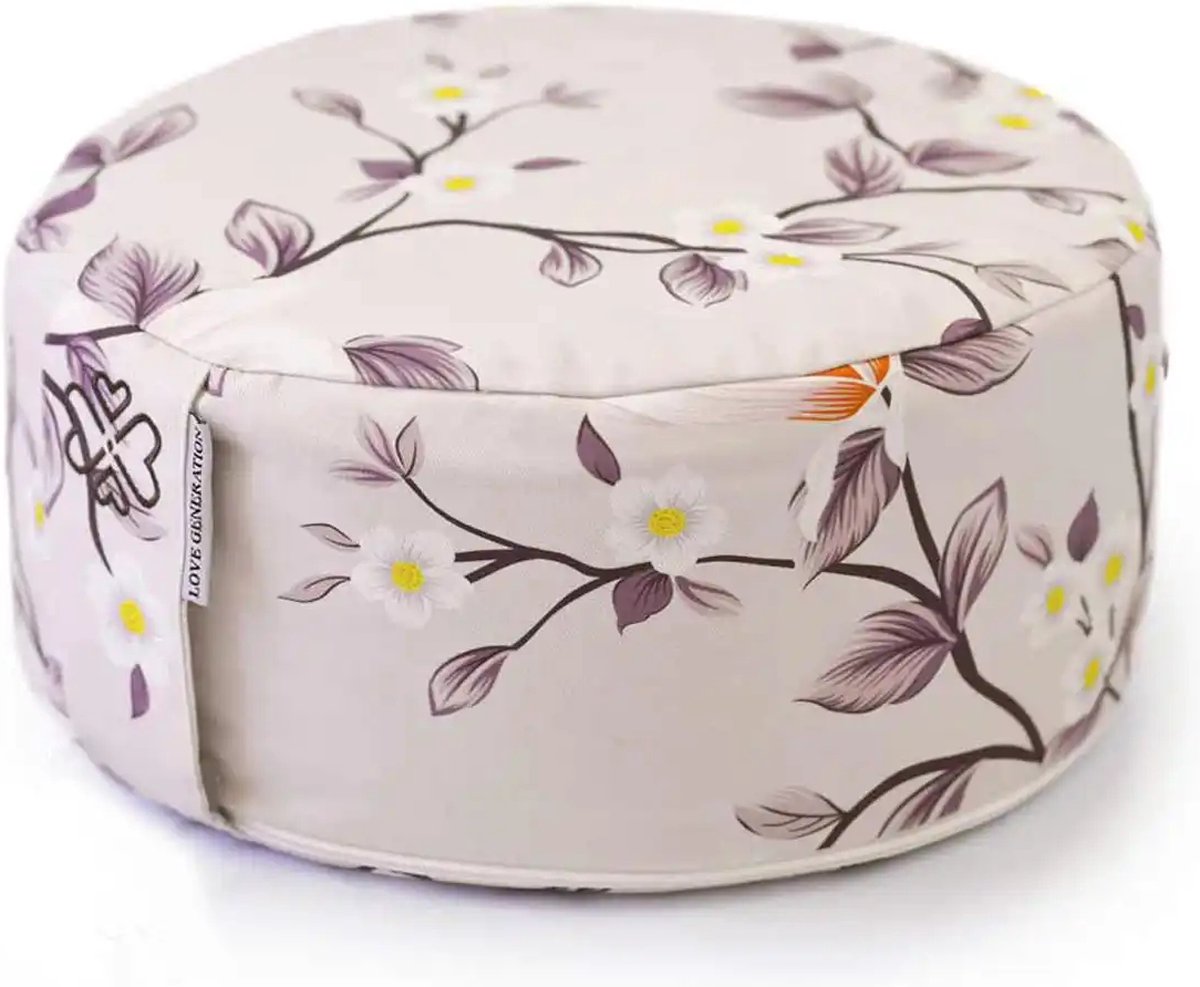 Bol.com Love Generation - Meditatiekussen - Rond - Field Flowers aanbieding