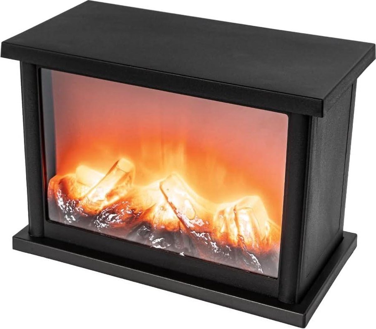 Decoratieve elektrische open haard op batterijen Realistisch vlameffect 255 x 135 x 18 cm met timer Elektrische haard