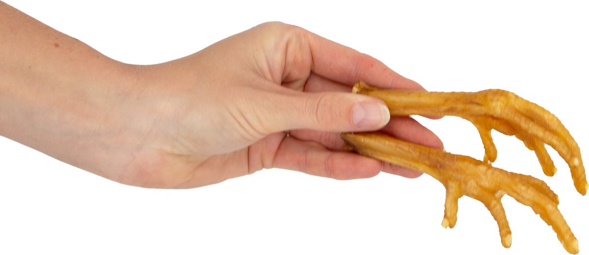 Budget Pet Deals Hondensnacks - Kippenpoten - 3.00 KG - Hondensnoepjes - Hondenkoekjes - Gedroogd Bruin