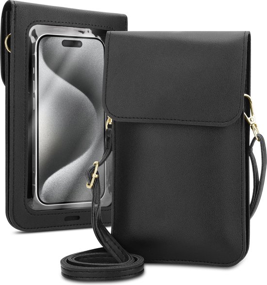Étui pour téléphone portable adapté à Oppo A91 en NOIR Etui Case Cover Sac à main pour femme