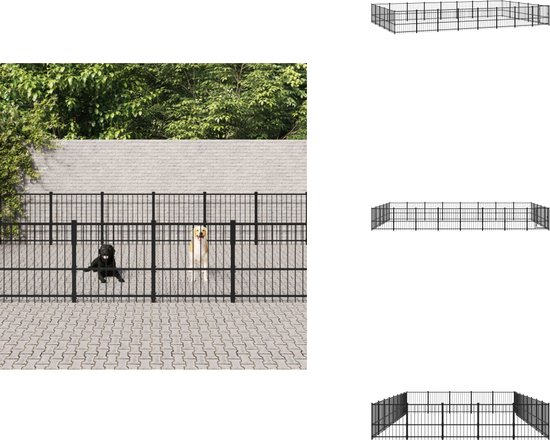 Hondenhek inklapbaar 2 panelen 160 cm