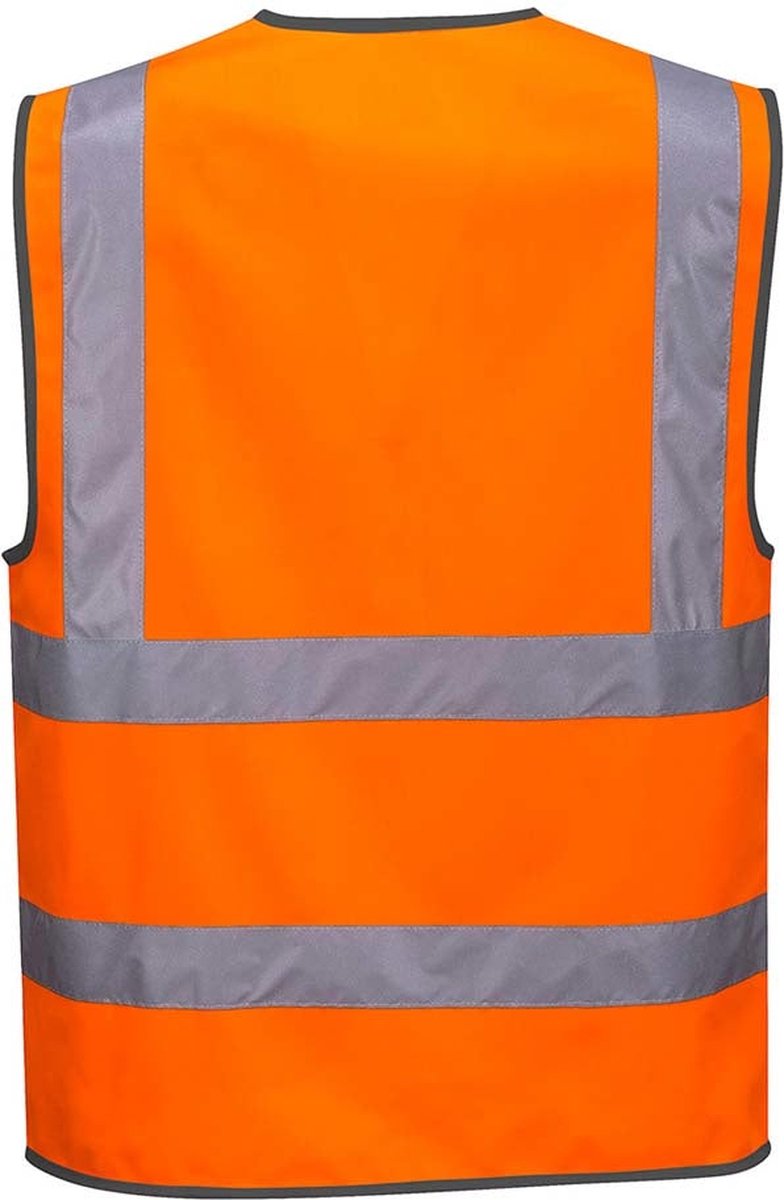 Veiligheidshesje met rits oranje