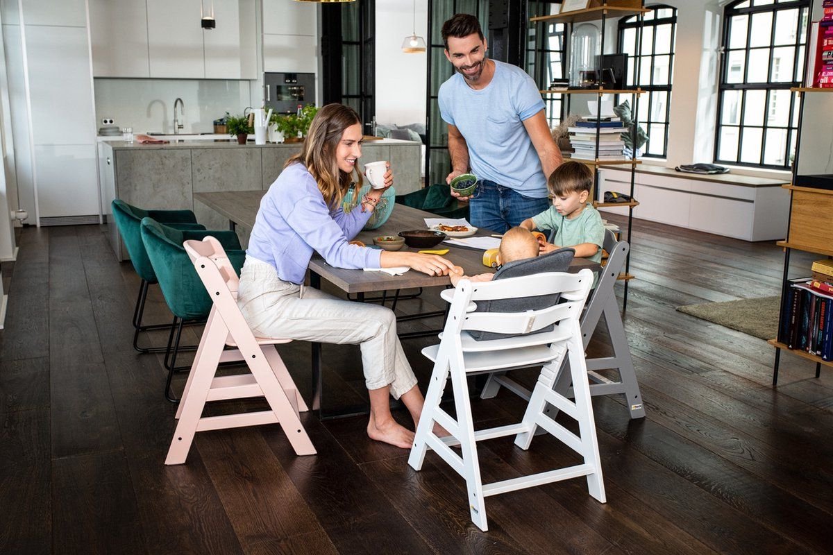 hauck Alpha Wooden Tray, Dark Grey - Houten Eetblad voor Alpha & Beta Kinderstoel, FSC® Beukenhout, Groot Tafelblad met Opstaande Rand, Voor Kinderen 6–36 Maanden