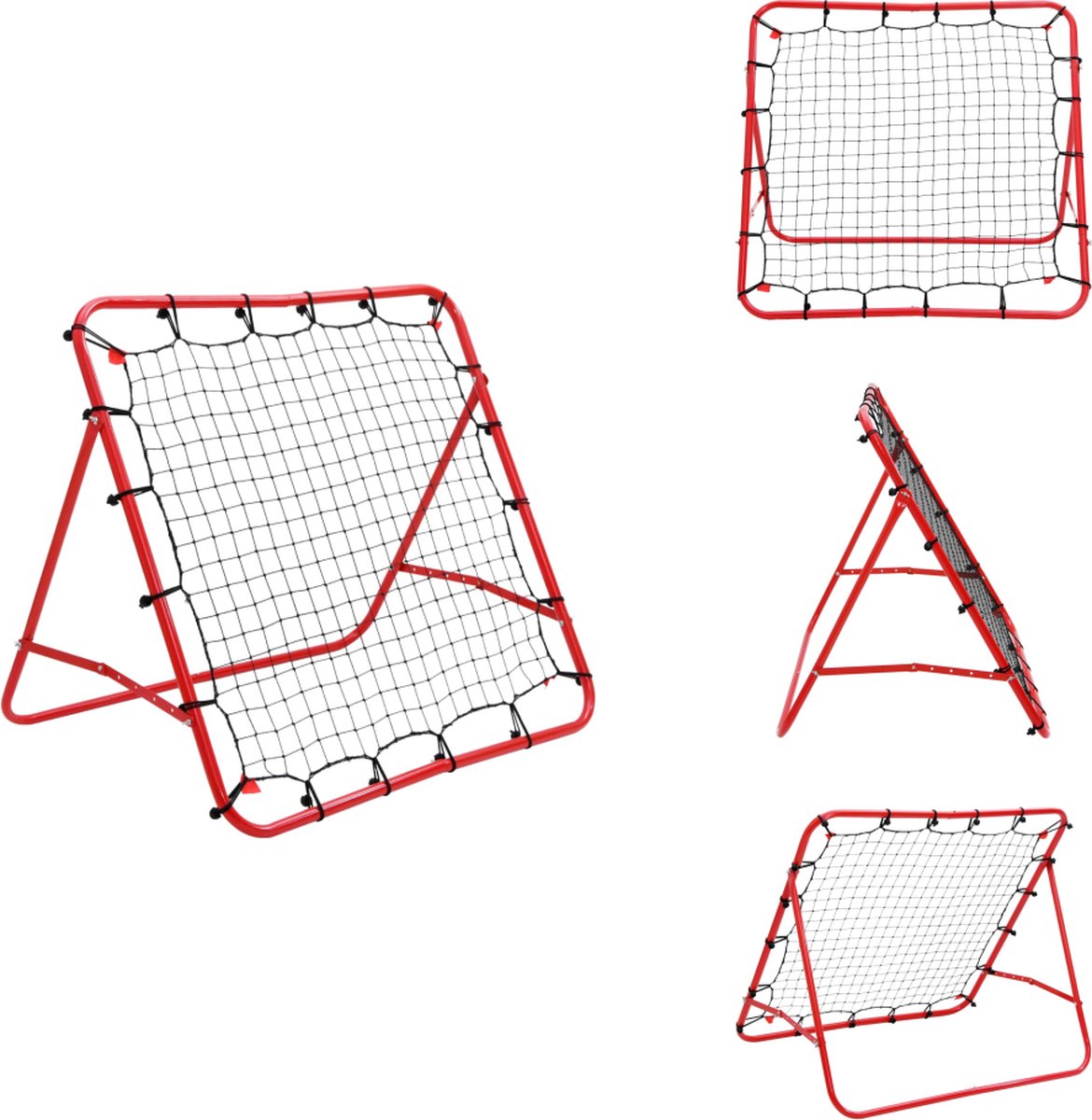 vidaXL Voetbal Kickback Rebounder - Voetbal Kickback Rebounders - Voetbal Rebounder - Rebounder - Voetbal kickback rebounder verstelbaar 100x100 cm