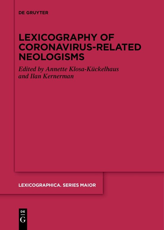 Lexicographica. Series Maior163- Lexicography of Coronavirus ... - cover