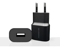 Gecertificeerde USB Stekker - 5V 1A Adapter - Oplader USB-A - 5W - Stekker - Zwart