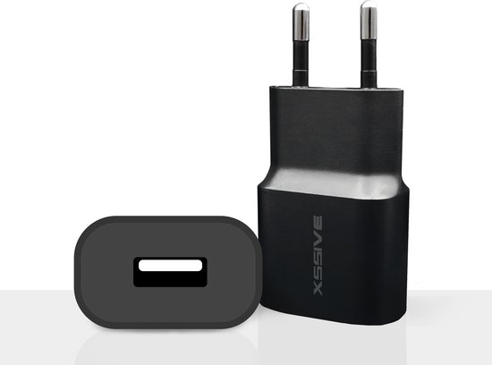 Gecertificeerde USB Stekker - 5V 1A Adapter - Oplader USB-A - 5W - Stekker - Zwart