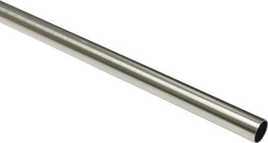 Gardinia Eindknop, aluminium, rvs-look, 16 mm, 2 stuks
