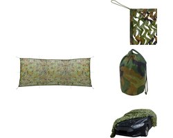 vidaXL Net - Netten - Camouflagenet - Camouflagenetten - Camouflagenet met opbergzak 1-5x4 m