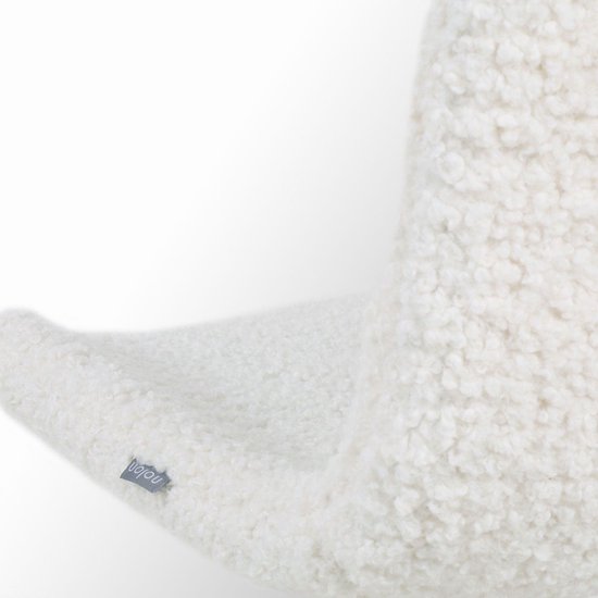 Nolon Nena-Fé Set de 2 Chaises de salle à manger Teddy Wit cassé - Tissu - Pieds en bois - Couleur noyer